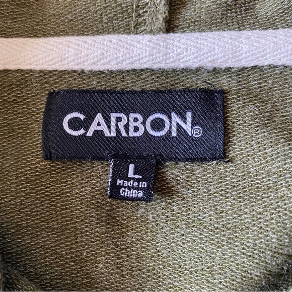 Carbon men’s large camouflage short sleeve hooded shirt with a kangaroo pocket - Picture 8 of 10